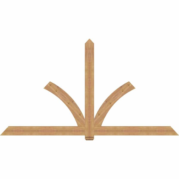 Ekena Millwork Redmond Timber Gable Bracket, Western Red Cedar, 108"W x 58"H x 1 1/2"D x 5 1/2"F, 13/12 Pitch GBW108X58X0206RED00SWR - main